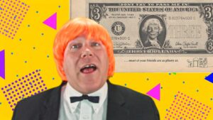 Neil Dandy with MAD $3 bill