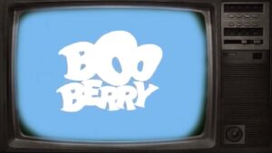 cartoon of boo berry logo