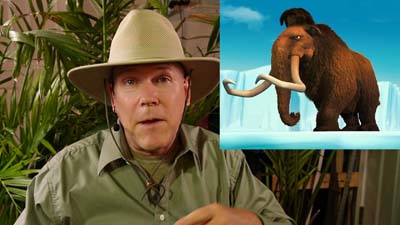 neil dandy next to picture of cartoon wooly mammoth