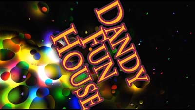 dandy fun house logo in space