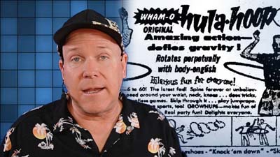 neil dandy with vintage hula hoop ad