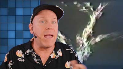 neil dandy with an image of silly string being discharged