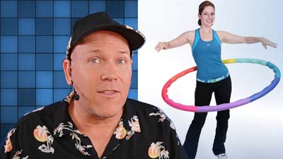 neil dandy with picture of a woman using a hula hoop