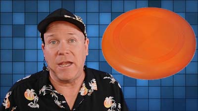 neil dandy with an image of a frisbee