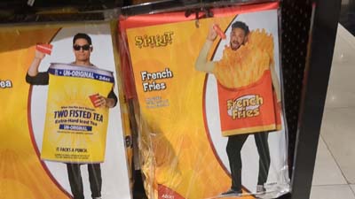 hard tea and pack of french fries costumes