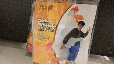 chicken abduction inflatable costume