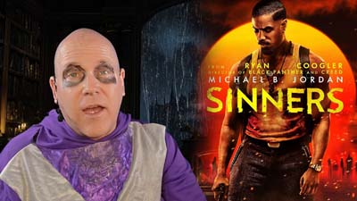 necro neil dandy next to promotional image for the movie sinners