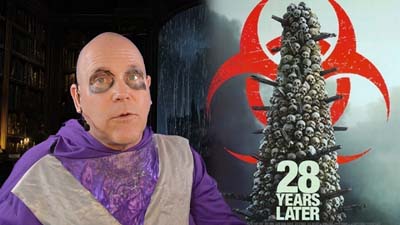 necro neil dandy next to promotional image for the movie 28 years later