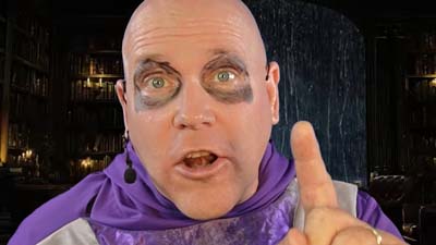 closeup of necro neil dandy