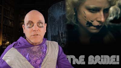 necro neil dandy next to promotional image for the movie the bride