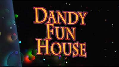 dandy fun house logo in space