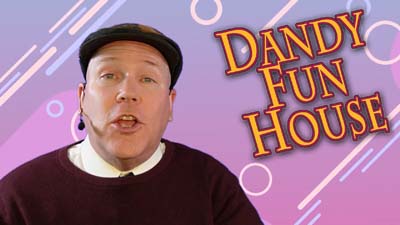 neil dandy with the dandy fun house logo