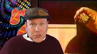 neil dandy with a picture of the ronco roller measure