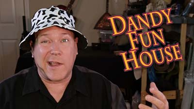 neil dandy with the dandy fun house logo