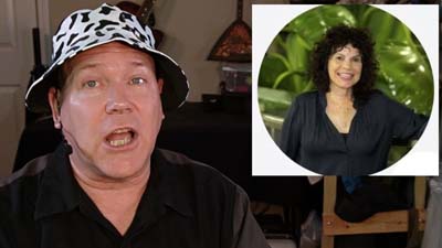 neil dandy with picture of moose toys executive jacqui tobias
