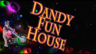 dandy fun house logo in space
