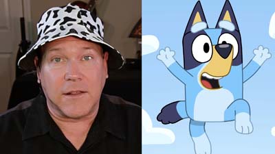 neil dandy with picture of bluey