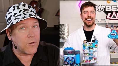 neil dandy with picture of mr. beast