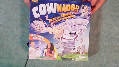 closeup of cownado game box front