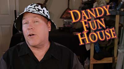 neil dandy with the dandy fun house logo