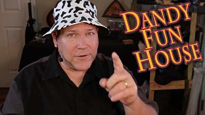 neil dandy with the dandy fun house logo