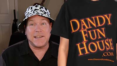 neil dandy with dandy fun house t-shirt