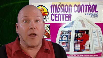 neil dandy with six million dollar man mission control playset