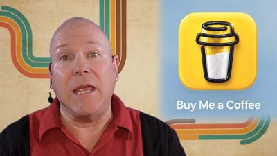neil dandy with buy me a coffee logo and retro 70s background