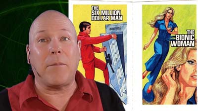 neil dandy with six million dollar man and bionic woman cartoon graphics