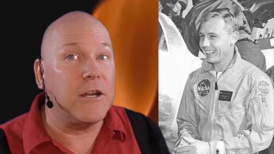 neil dandy with picture of pilot bruce peterson