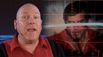 neil dandy with picture of lee majors as six million dollar man