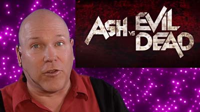 neil dandy with ash vs evil dead logo