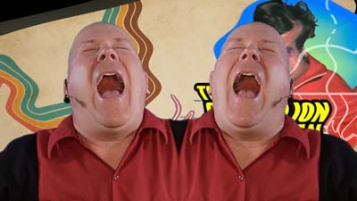 twin neil dandys screaming into the air