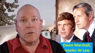 neil dandy with picture of lee majors on owen marshall: counselor at law