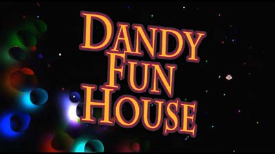 dandy fun house logo in space
