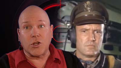 neil dandy with picture of richard anderson dressed as a world war two sonar operator
